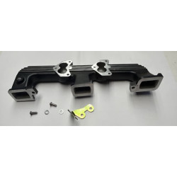 Intake Manifold Holden Red 6 cyl twin Stromberg 97 Holley 94 [IM2SHR-BLK]