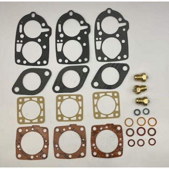 Solex 34W2 Saab 96 Montecarlo 850 Sports 1964-67 Triple Carburettor rebuild kit [SK144]
