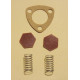 Fuel pump fibre valves [3/8"], springs, gasket KIT Early AC Pumps (190VK) 