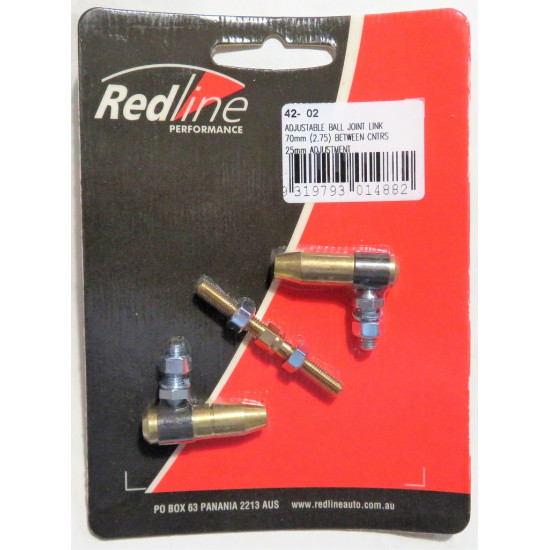 Adjustable ball joint throttle rod linkage 70mm between centres 25mm adjustment [42-102]