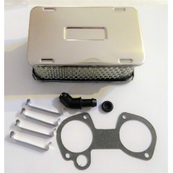 Sports Air Filter Chrome Weber 45DCOE Dellorto DHLA Solex ADDH 55mm H 170mmL x 105mm W [16-45] 