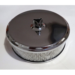 Sports Air Filter Chrome 140mm suits SU  H type 1-1/4" [16-1]