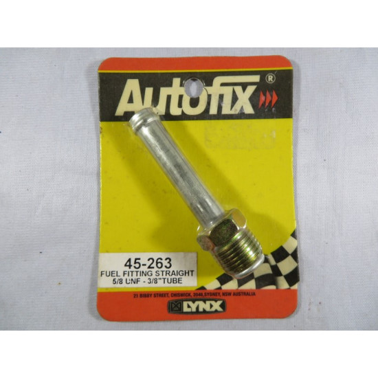 Fuel inlet fitting straight 1/2" UNF X 5/16" hose [26-45]
