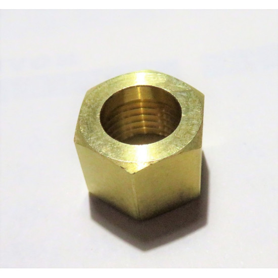 Nut - Brass - pipe fitting 1/4" BSP thread for SU solder-on nipples and flow stems [AUC1094] 